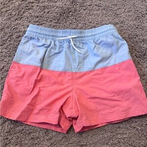 The Beaufort Bonnet Company Kids Swim Trunks - Blue and Pink